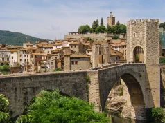 Besalu A Historic Medieval Town Besalu historic medieval town, view of the viejo puente