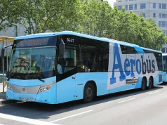 Barcelona Aerobus Airport Shuttle Aerobus at Plaça Catalyuna