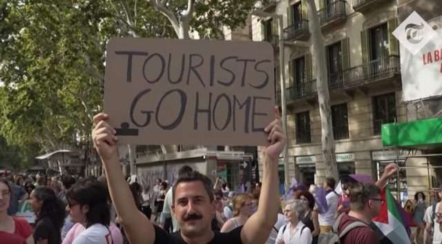 Spain anti tourist protests
